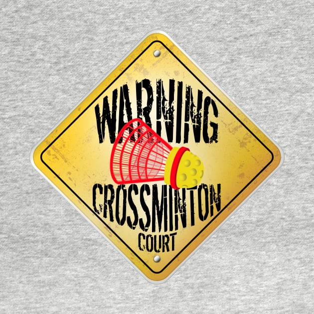 Crossminton court Warning sign by Manikool